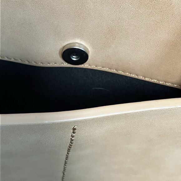 Zara Vegan Leather‎ Tan Handbag Tassel Charm Neutral Boho Bucket Bag - Picture 7 of 14